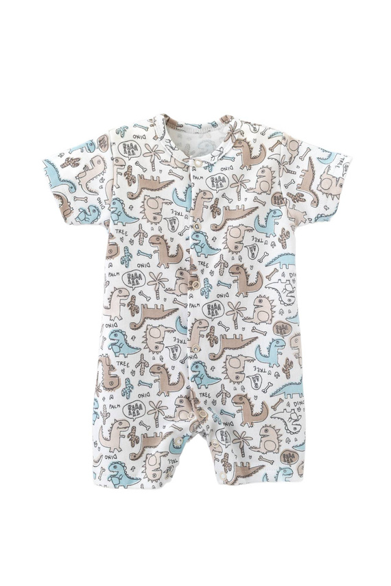 Rampers niemowlęcy Martex bawełniany dinozaury | Letni pajacyk