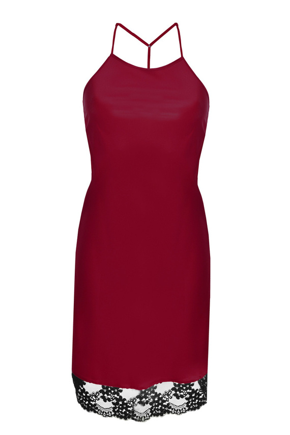 Kate Halka satynowa koszulka damska DKaren - bordowy