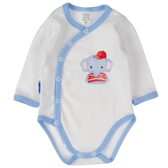Słoń w czapce komplet body z półśpiochem Martex niebieski 