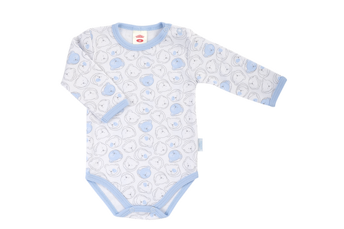 03239DR "Blue Bears" Body niemowlęce z długim rękawem Makoma