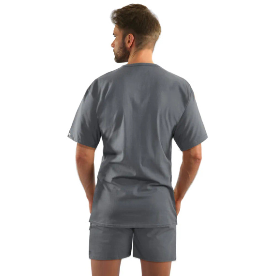 2404 Military Piżama Męska krótki rękaw, spodenki Sesto Senso grafitowy