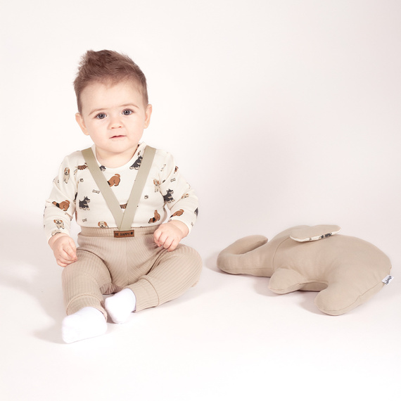 215017 Spodnie na szelkach "Eddy" Nicol - beżowy