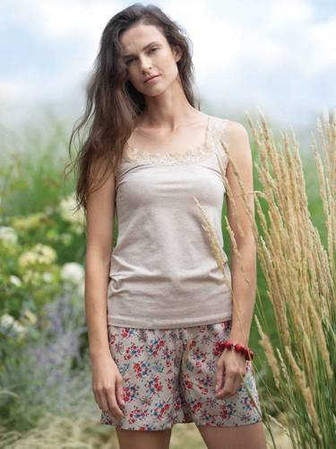 LNS 092 Piżama Damska Key beżowy