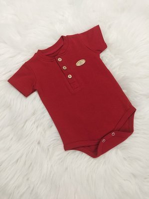 Mieszko Body z krótkim rękawem polo Bambarillo bordowy