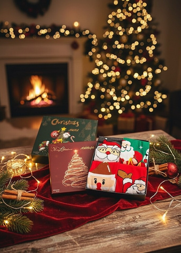 Zestaw skarpet Merry Christmas M898 Wik Unisex– 4 pary świątecznych skarpet w pudełku