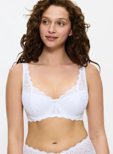 Amourette 300 WHP Triumph biały – biustonosz wyściełany z fiszbinami, koronka