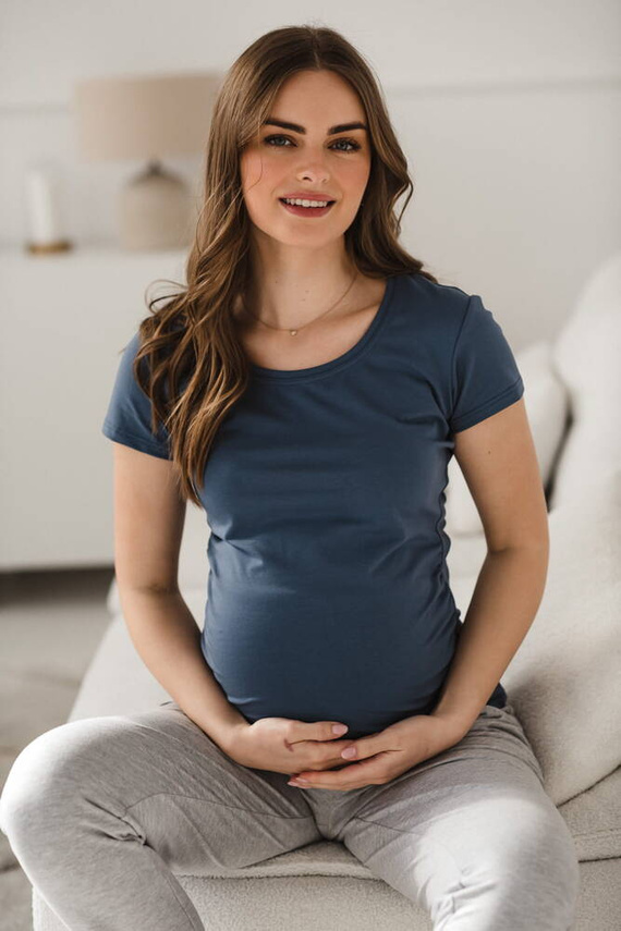 Belly bluzka ciążowa Milk&Love niebieski