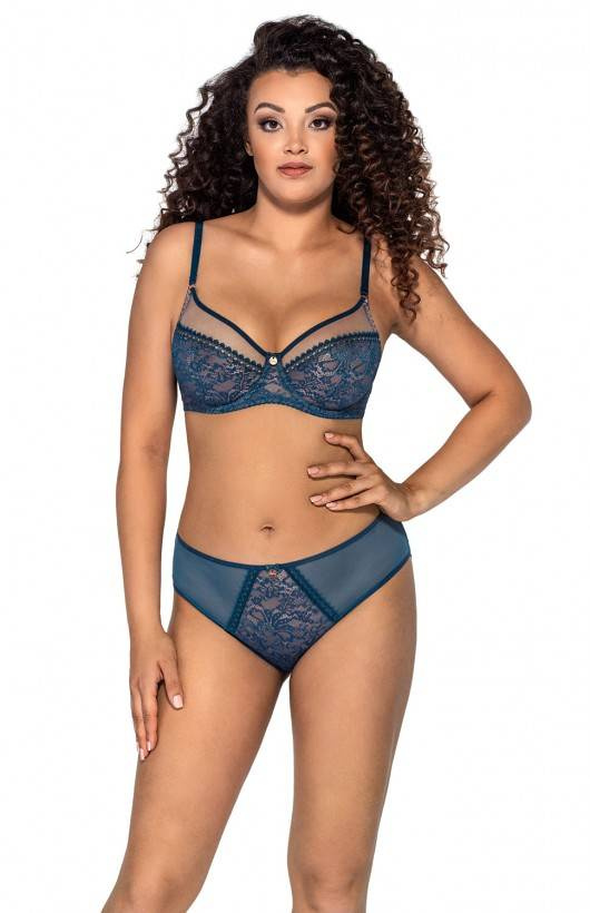 1396/B Figi damskie brazyliany Ava - azure zielony