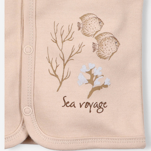 Turtles Kamizelka z bawełny organicznej Nini beżowy