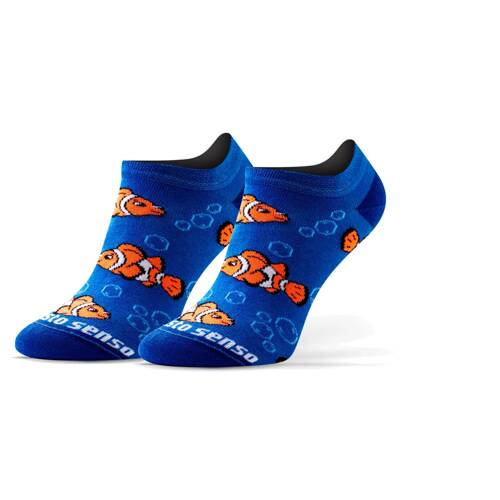 Rybki Skarpety stopki finest cotton dwie różne Sesto Senso chabrowy