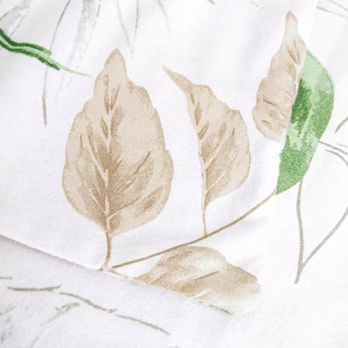 31505/2 Pościel flanelowa liście Darymex beżowy 