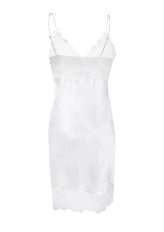 Alubi Halka satynowa koszulka damska DKaren - biały