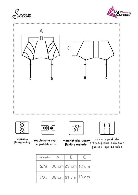 Sevem LC 90277-1 Pas do pończoch LivCo Corsetti Fashion  