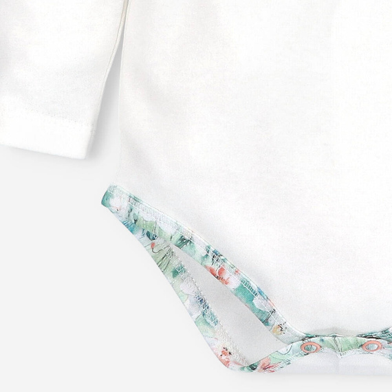 ABN-4244/ECR Flowers Body z bawełny organicznej Nini ecru