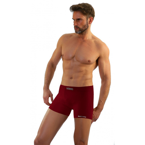 BM07 Solar Bokserki męskie bezszwowe Sesto Senso - bordowy 