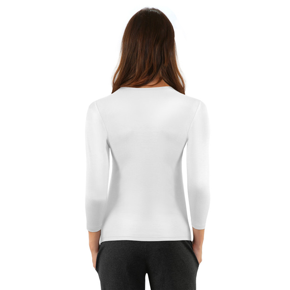 Luisa Bluzka damska długi rękaw Sesto Senzo biały