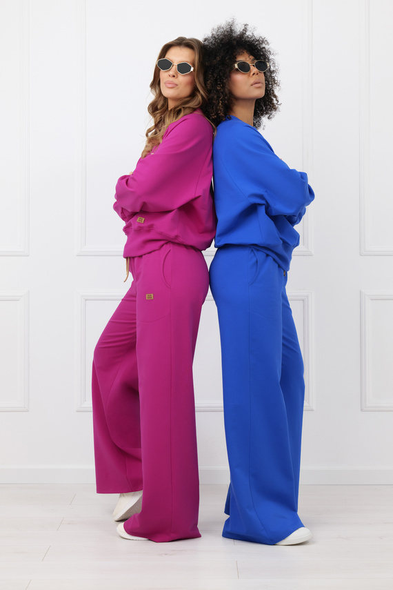 Komplet dresowy damski Margo Italian Fashion – bawełna- kobaltowy