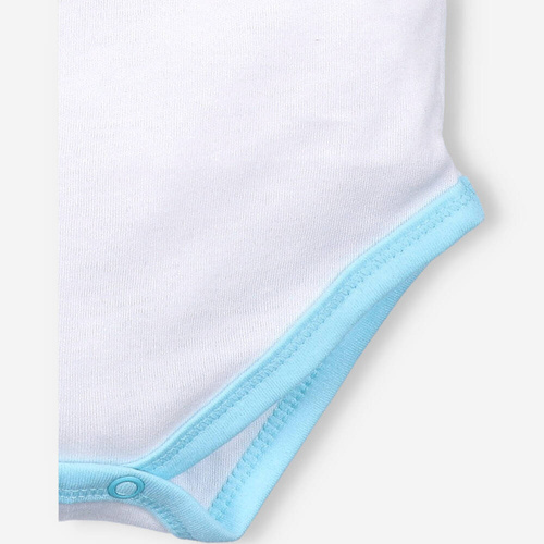 ABN-2932/BIA Summer Robots Body z bawełny organicznej Nini biały