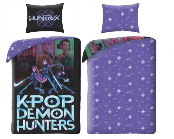 Pościel K-POP Demon Hunters 03 Halantex 140x200 mikrofibra + 70x90