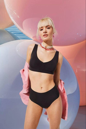 Zero Feel 2.0 High Waist Figi Damskie Sloggi - black 