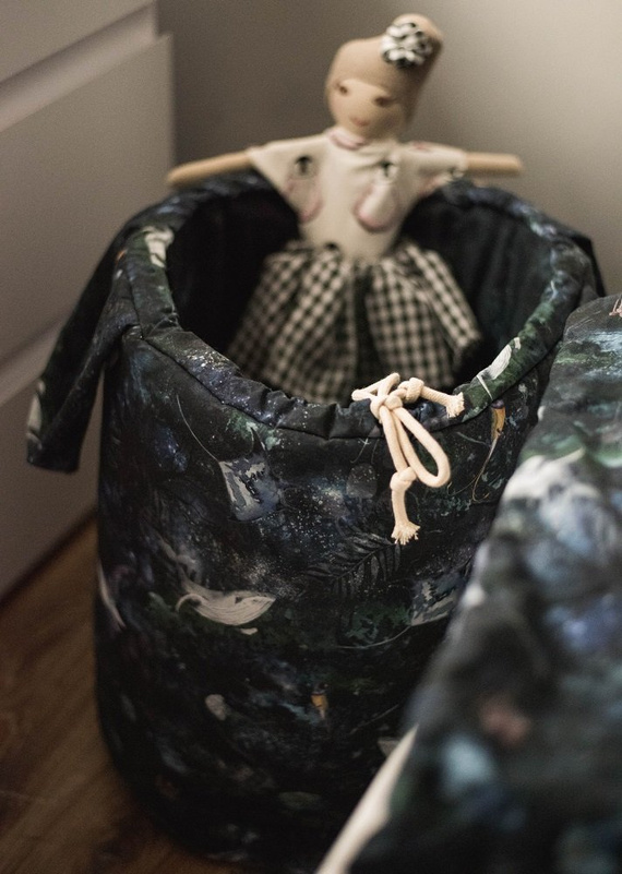 Kosz na zabawki Sawanna Makaszka