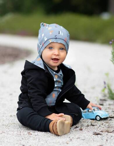 Alfabet Kurtka z bawełny organicznej Nini czarny