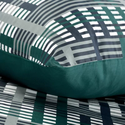 Nika 47 pościel satynowa liście Eurofirany turkusowy