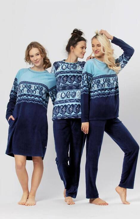 LHS 893 B24 Piżama Damska/ Key - niebieski