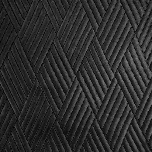 Ariel 1 Narzuta dekoracyjna welwetowa wzór geometryczny Eurofirany czarny