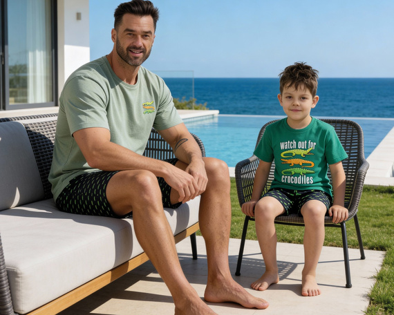 Piżama chłopięca Cornette Young Boy 790/125 Crocodiles, 100% bawełna