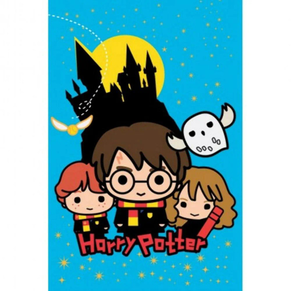 Harry Potter Kocyk polarowy pled dziecięcy Halantex niebieski