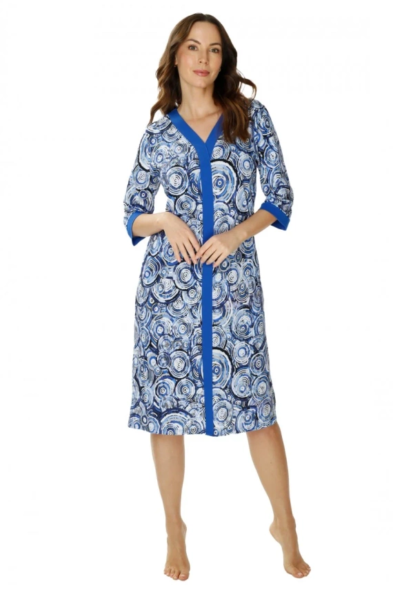 86671 Irene Koszula nocna Mewa druk niebieski