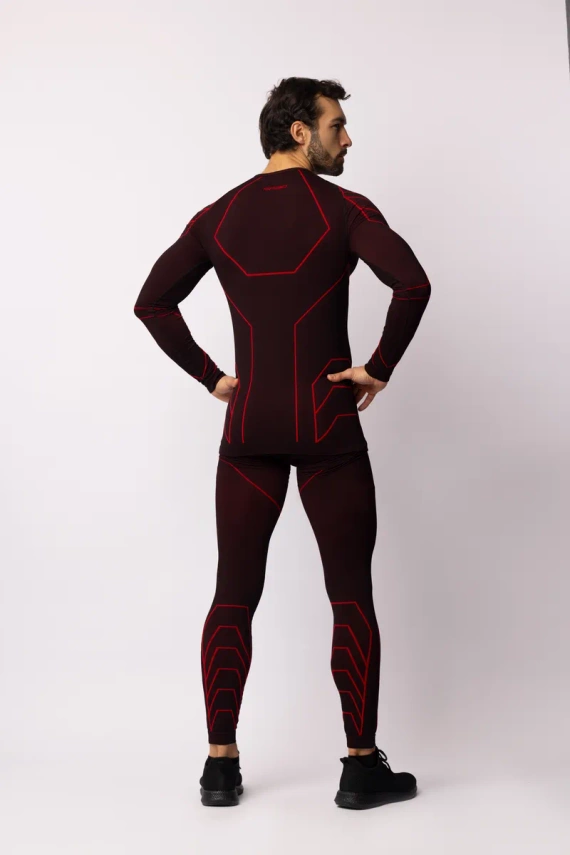 Rapid Bluzka termoaktywna męska długi rękaw Spaio black/red
