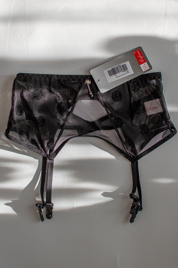 741 Yolanda Pas do pończoch De Lafense- czarny