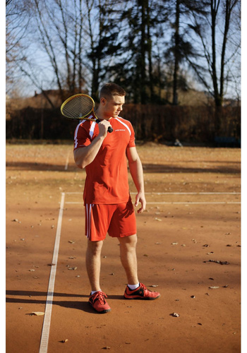 86099 Jumper T-shirt męski James Bradley czerwono-biały