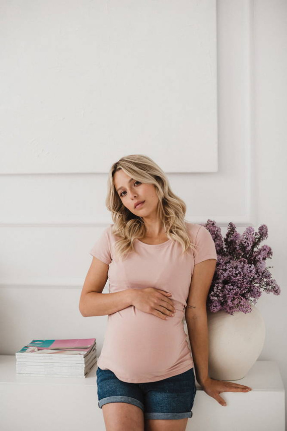 Milk Shirt bluzka ciążowa i do karmienia Milk&Love mellow rose