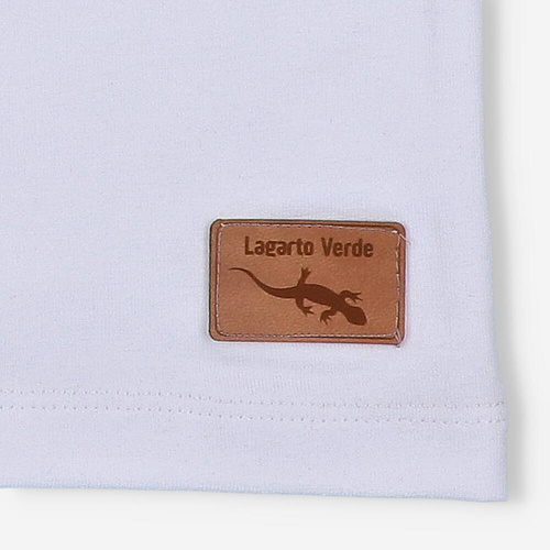 KAR-2007/BIA T-shirt dla chłopca Lagarto Verde biały