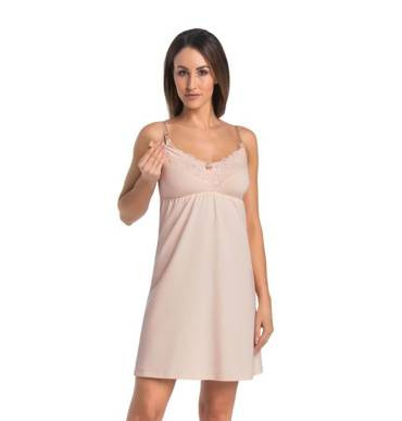 2171 Mommy Koszula nocna do karmienia Teyli - beżowa