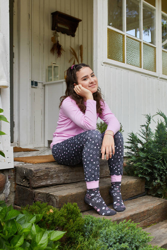 Antilia Piżama dziewczęca Italian Fashion - róż/druk