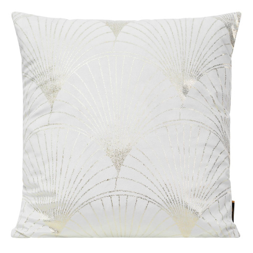 Blink 21 Poszewka dekoracyjna welwetowa liście Eurofirany biały