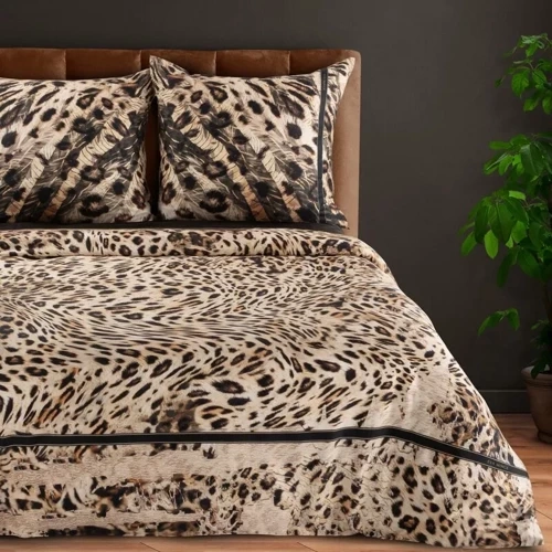 Eva 23 pościel satynowa pantera Eva Minge Eurofirany czarny