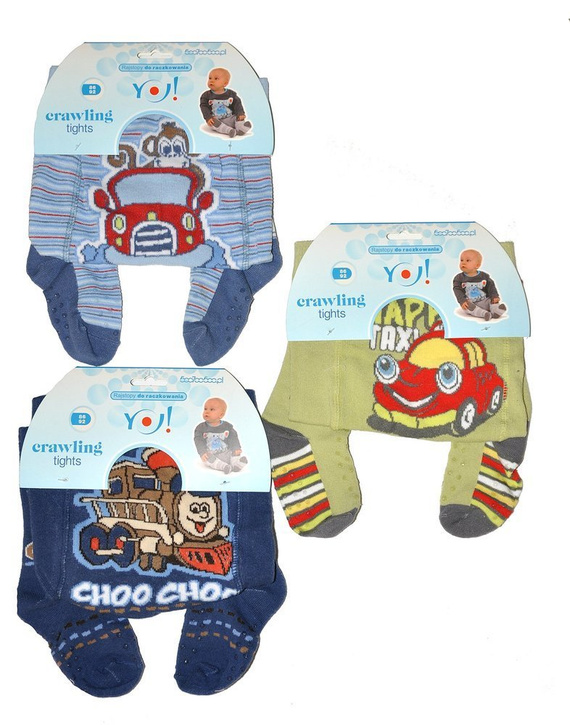 Rajstopy do raczkowania art.RA 25 mix kolor-chłopczyk