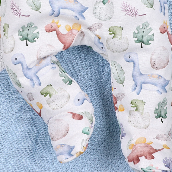 ABN-5572 Dino Explorer Półśpiochy niemowlęce Nini druk | Bawełna organiczna, wygodny krój