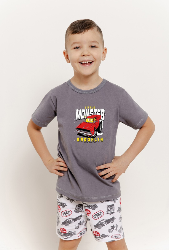 3408, 3409 Mateo piżama chłopięca Taro - grafitowy