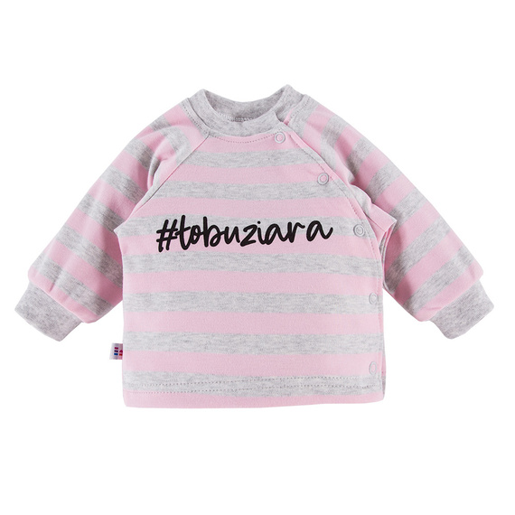 Ancymon Bluzka niemowlęca 2-pak Eevi - szary/różowy