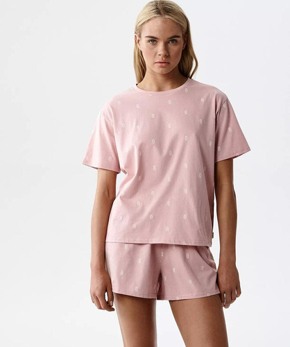 Piżama damska Atlantic NLP-510 bawełna 100% szorty komfort różowa