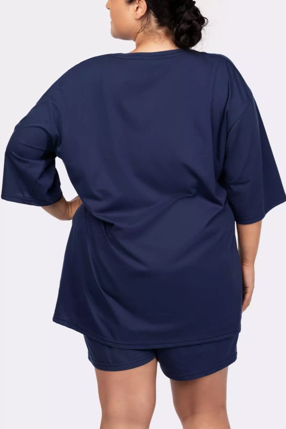 Joy shortsleeve Piżama damska Mona navy