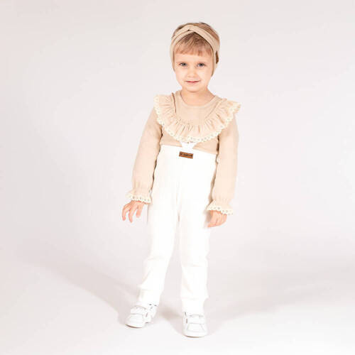 212017 Spodnie na szelkach "Tola" Nicol - kremowy