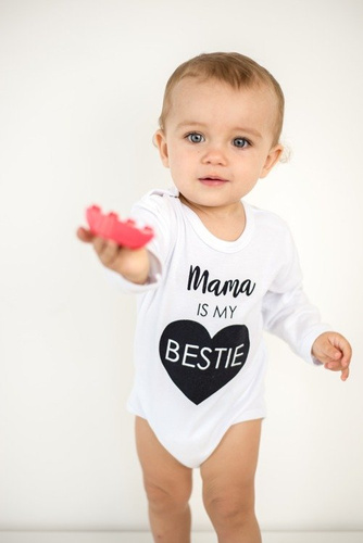 551219126 Body z długim rękawem "Mama is my bestie" Oscar Kids