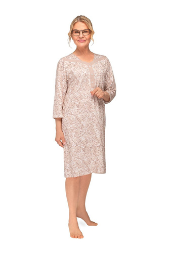 Koszula nocna Lidia II 270 Martel bawełna listki dekolt V